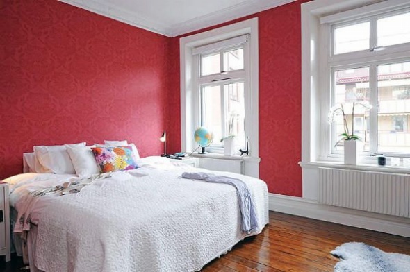 Red and White Bedroom Ideas