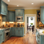 Antiquing White Kitchen Cabinets