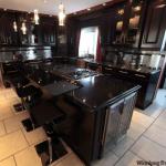 Black Kitchen Cabinets with Black Countertops
