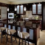 Black Kitchen Cabinets with Glass Doors