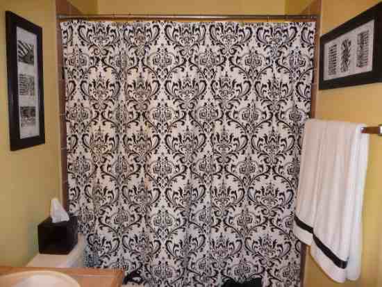 Black and White Paisley Shower Curtain