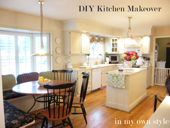 DIY White Kitchen Cabinets