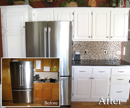 Painting Kitchen Cabinets Before and After
