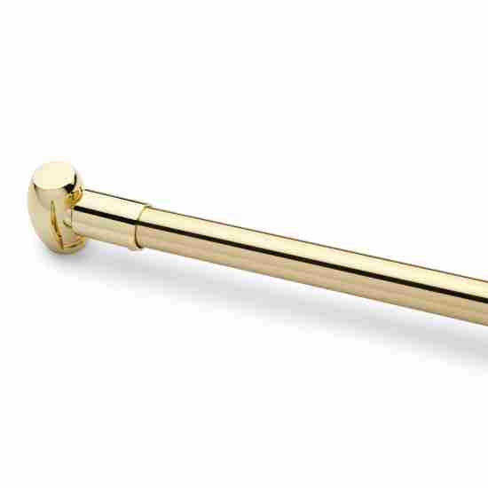 Polished Brass Shower Curtain Rod