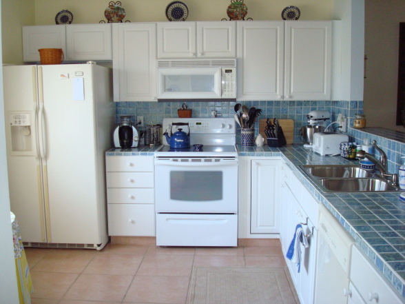 White Kitchen Cabinets and White Appliances