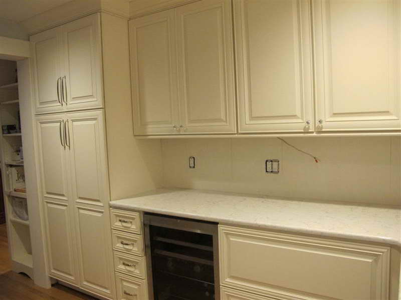 White Kitchen Cabinets with Glaze