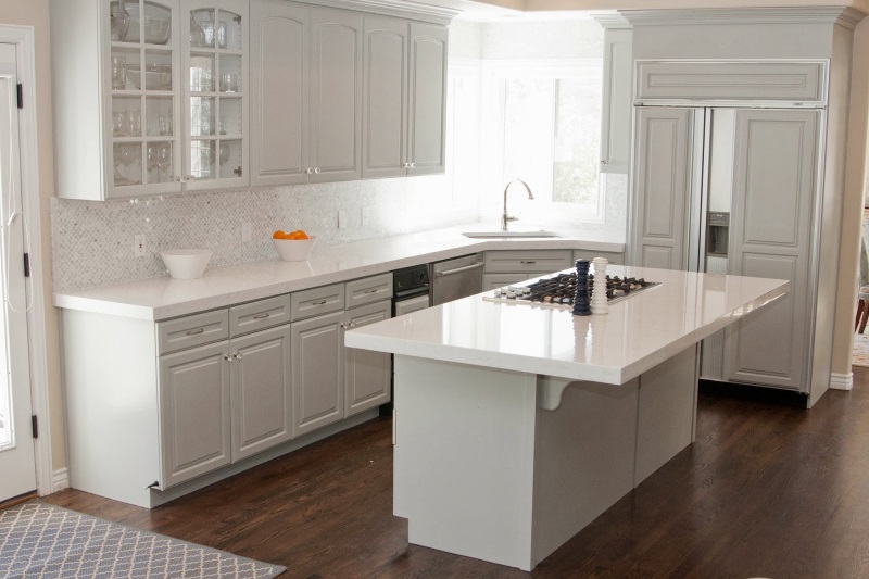 White Kitchen Cabinets with White Countertops