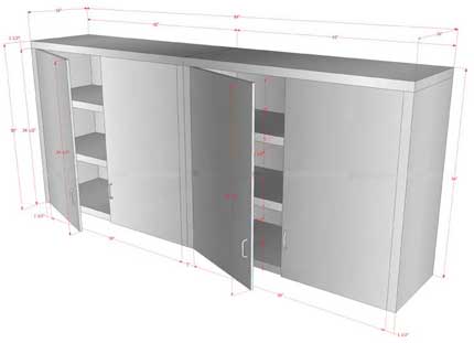 White Kitchen Storage Cabinets with Doors