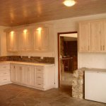 White Stained Kitchen Cabinets