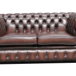 chesterfield leather sofa bed