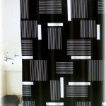 Black and White Shower Curtain Set