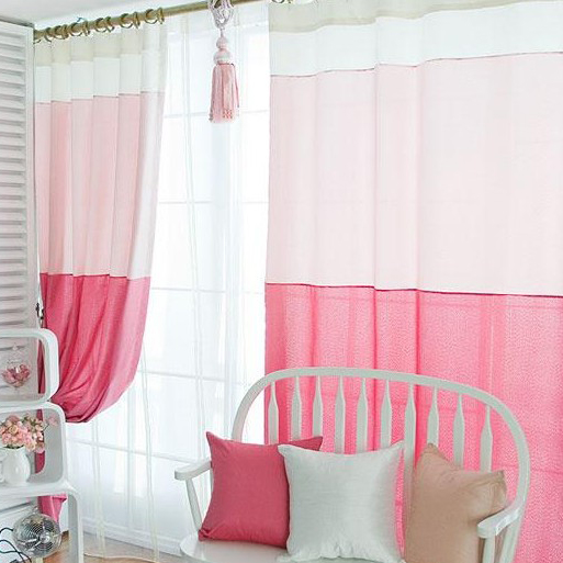 Girls Pink Bedroom Curtains