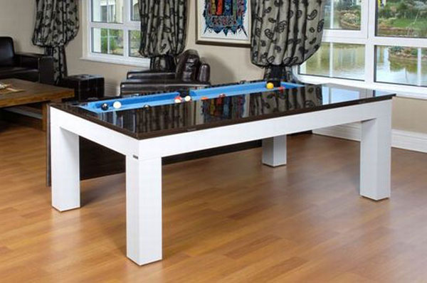 pool table in small living room