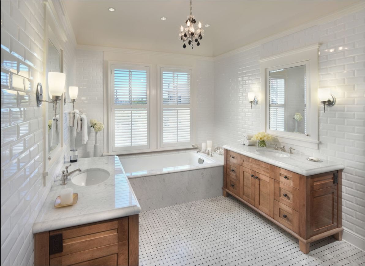 Bathroom Tile Ideas With White Vanity