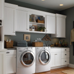 White Laundry Room Cabinets