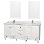 72 White Bathroom Vanity