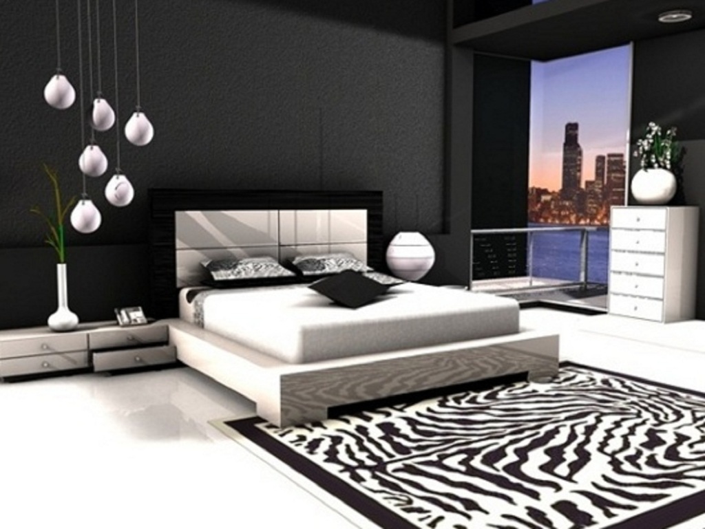 Black and White Bedroom Interior Design