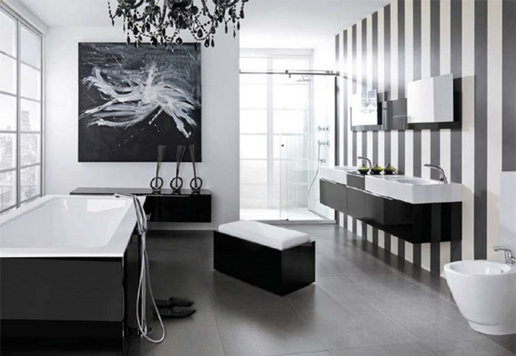 Modern Black and White Bathroom Photos