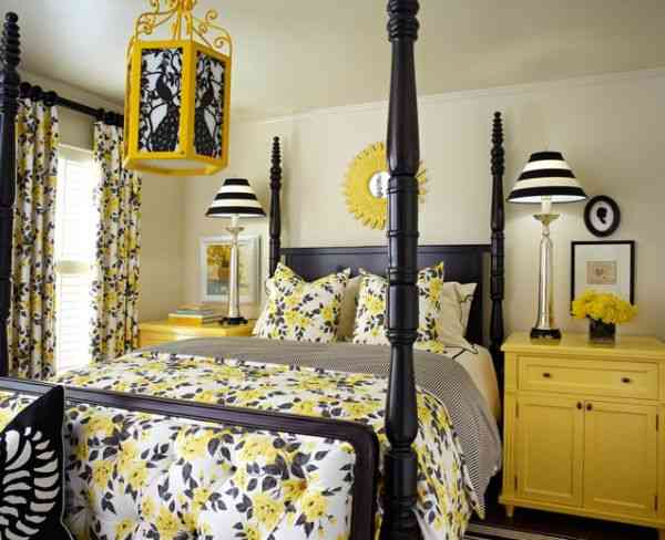 Black and Yellow Bedroom