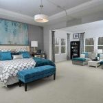 Grey and Teal Bedroom
