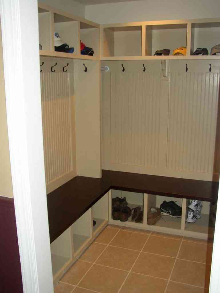 Mudroom Shelves with Hooks