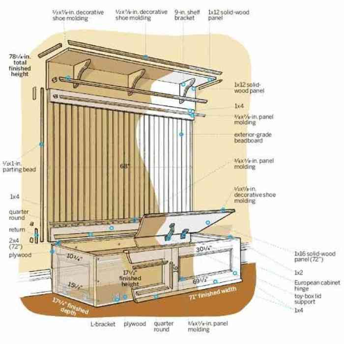 Mudroom Built In Plans PDF Woodworking