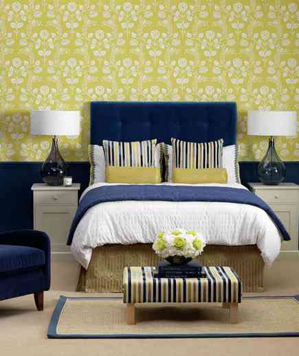 Navy and Yellow Bedroom Ideas