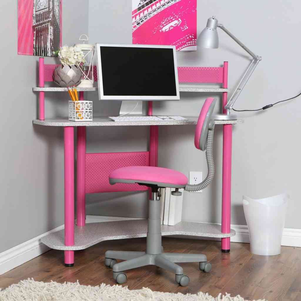 Pink Corner Desk