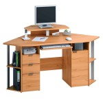 Small Corner Desk with Drawers