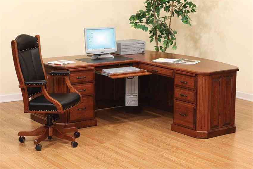 Solid Wood Corner Desk For Home Decor Ideas