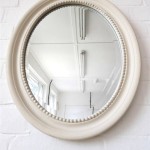 White Oval Wall Mirror