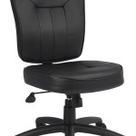 Armless Leather Office Chair