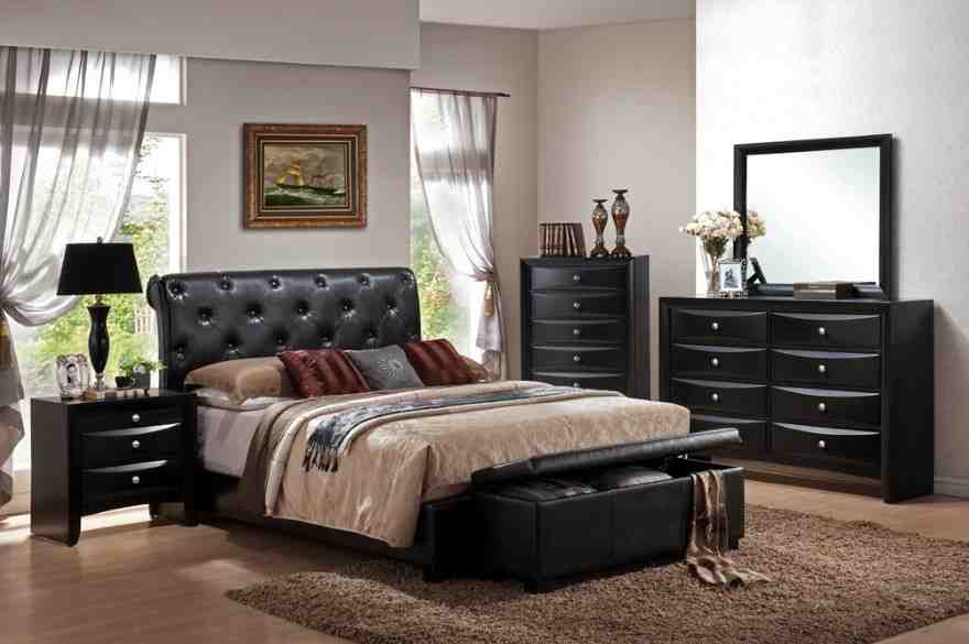 Black Leather Bedroom Decor