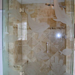 Etched Glass Shower Doors