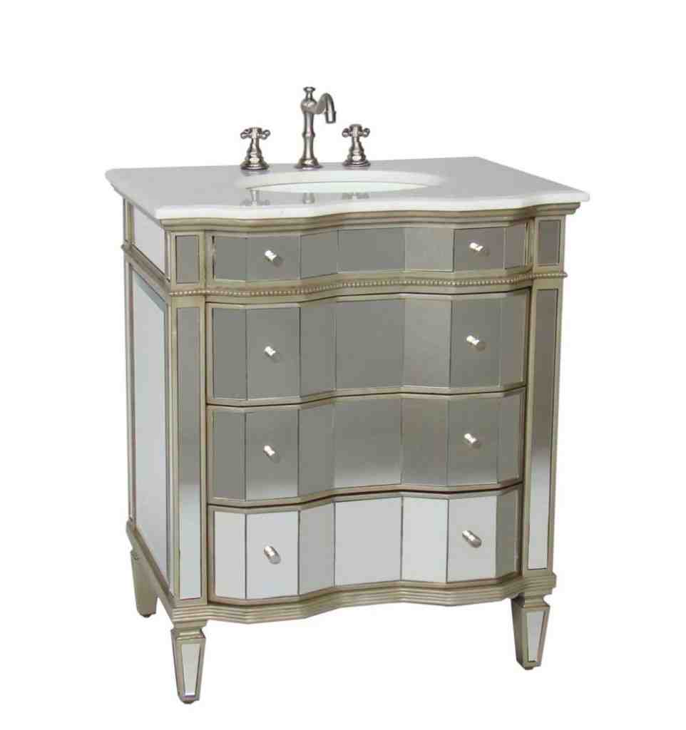 Mirrored Bathroom Vanity Cabinet