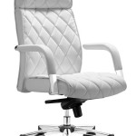 Modern White Leather Office Chair