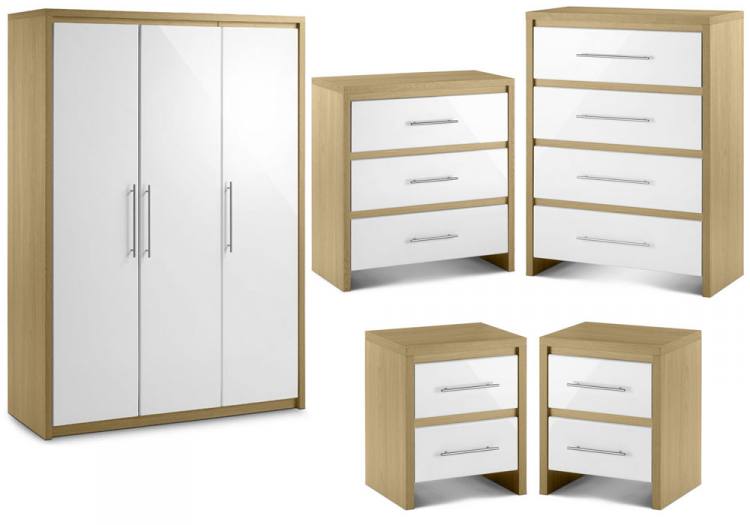 OAK and White Bedroom Furniture