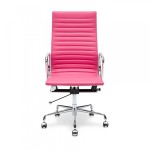Pink Leather Office Chair