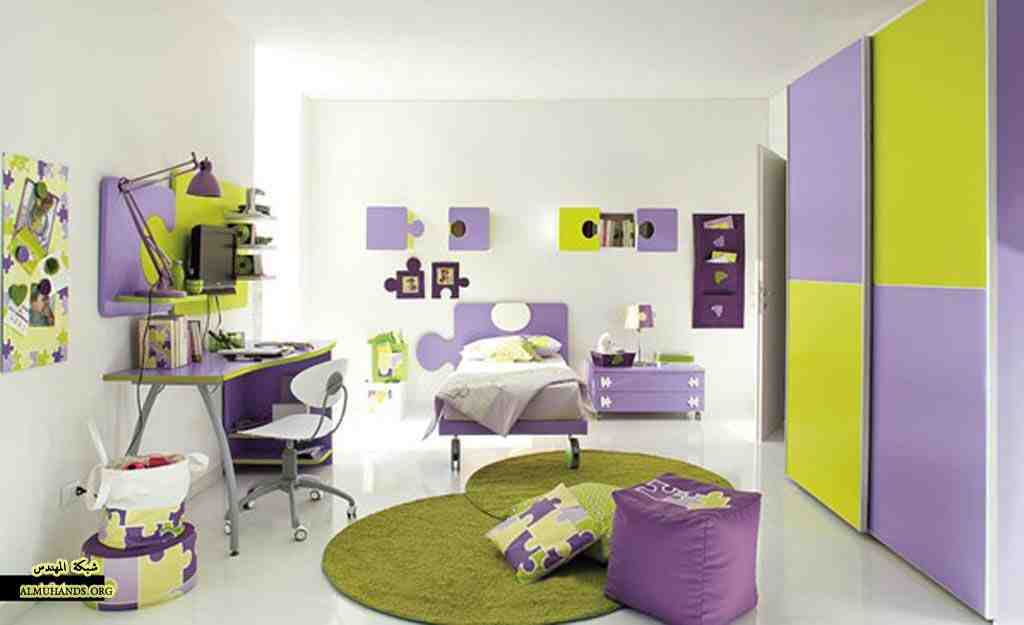 Purple and Green Bedroom Ideas