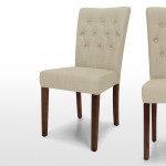 Beige Leather Dining Chairs