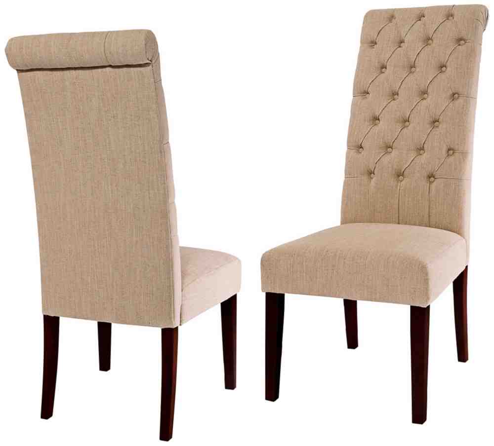 Cream Leather Dining Chairs