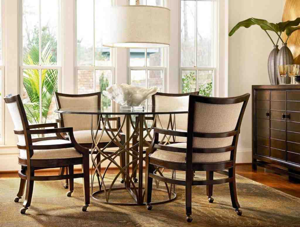 Kitchen Table and Chairs with Casters