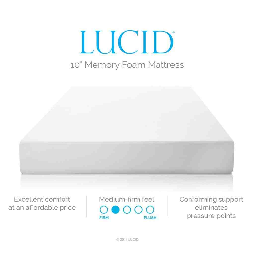 Lucid 10 Memory Foam Mattress