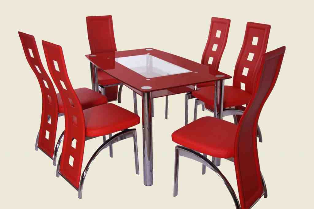 Red Kitchen Table and Chairs