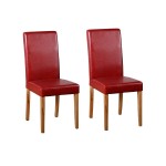 Red Leather Dining Chairs