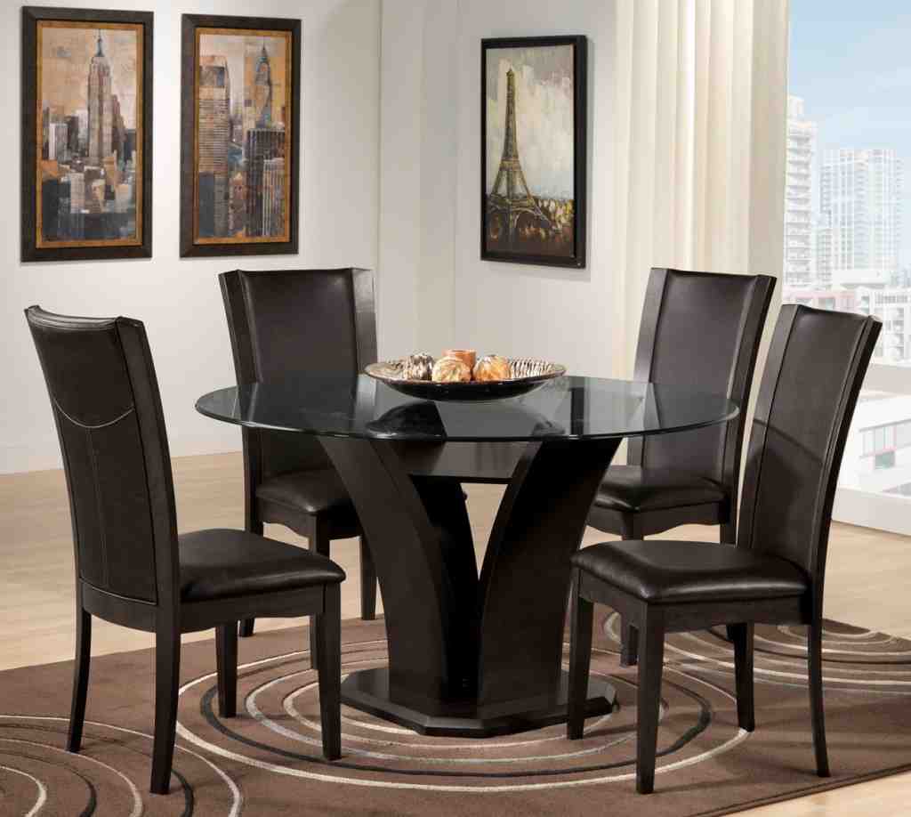 Round Black Kitchen Table and Chairs