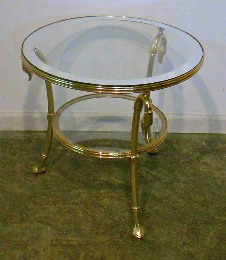 Round Glass End Table