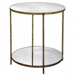 Round Glass Top End Table