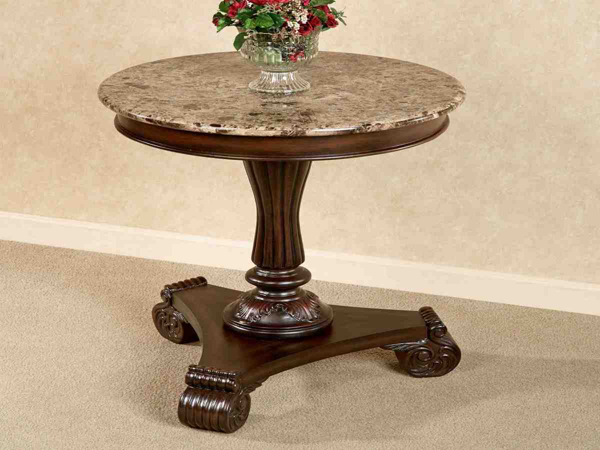 Round Marble Top End Table - Decor Ideas