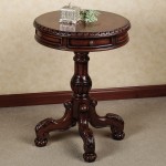 Round Pedestal End Table